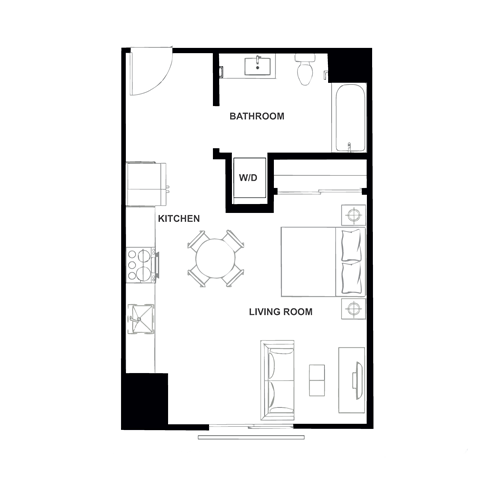 S1H Floor Plan at Eleanor H16 Apartments